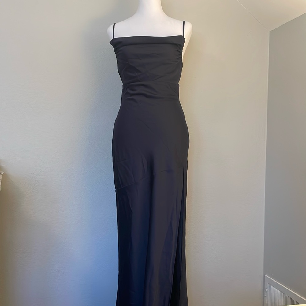 Prom Dress worn once navy long size 4